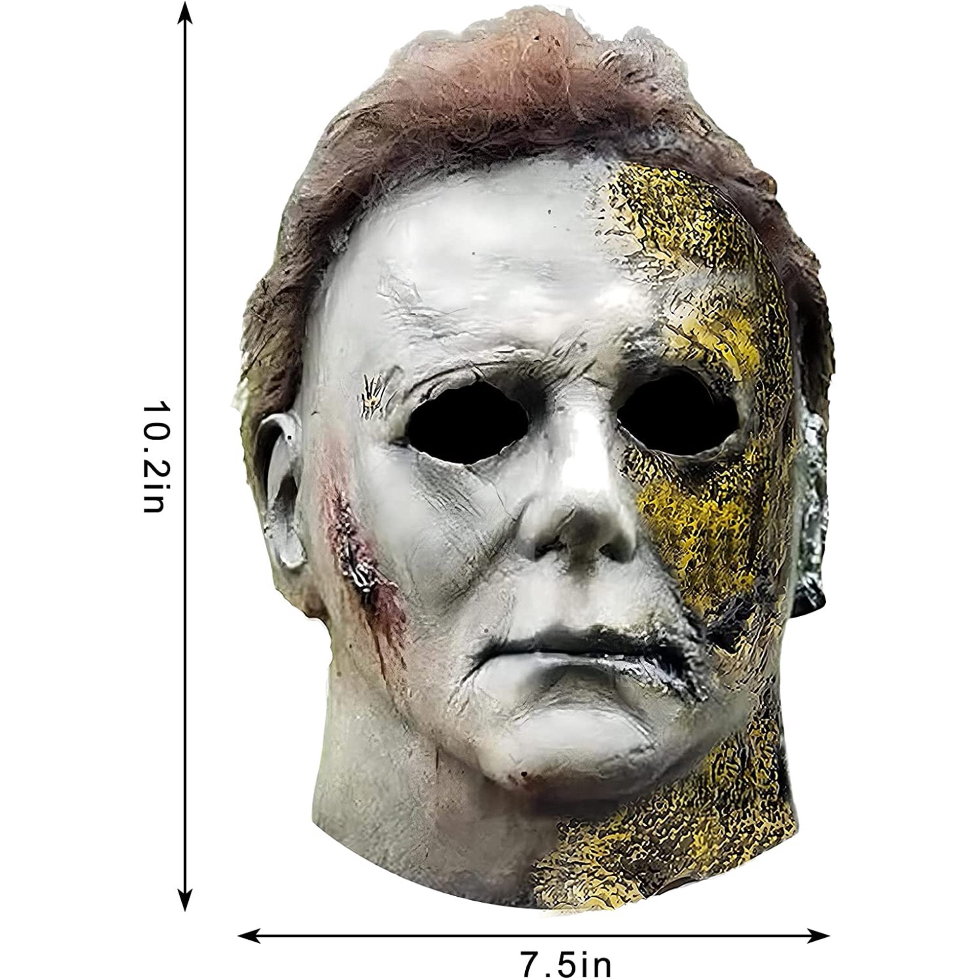 Melliful Halloween Horror Mask, Scary Michael Myers Murderer Mask, Full Face Latex Mask for Halloween Cosplay Costume Party