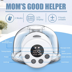 iFanze Electric Breast Pump Wearable Breastfeeding Pump with LCD Display, Wireless Portable Milk Extractor Rechargeable Hands-Free Breastpump (Double)