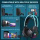 ONIKUMA Gaming Headset, Surround Sound PC Headset for PS4/5 Laptop Tablet Mobile On Ear Wired USB Gaming Headphones Omni-Directional Noise Reduction Microphone Colorful RGB Light