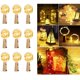 Wine Bottle Lights with Cork, Christmas Lights 20 LED 9 Pack Fairy Lights Waterproof Battery Operated Cork String Lights for Jar Party Wedding Christmas Festival Bar Decoration, Warm White