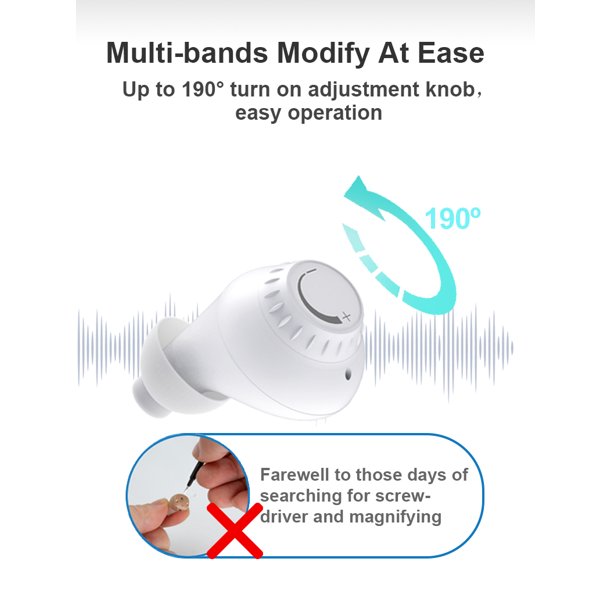 Doosl Hearing Aids for Ears, Light Mini Invisible Hearing Amplifier, Fast Charging, Volume Control, Auto Turn off Charging Box, Rechargeable Hearing Aids with Hearing Loss for Seniors
