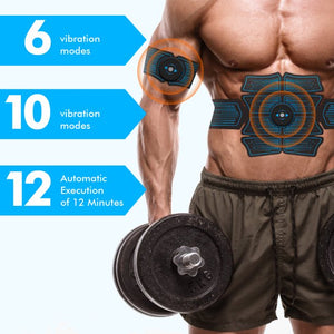 Abdominal Toning Belt Abs Training Ems Electric Muscle Stimulator Fitness  Toner Belt Usb Charging
