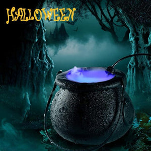 Halloween Mist Maker Fogger Fog Machine with 12 LED for Halloween Party Decoration