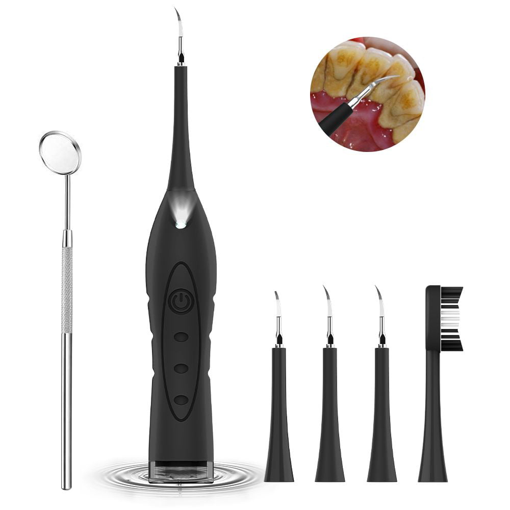 Xpreen Dental Calculus Plaque Tartar Remover, IPX6 Waterproof 3 Modes, Rechargeable N Led light, Black