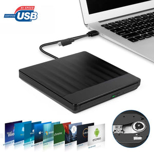 USB 3.0 External DVD Drive, Doosl Slim Portable CD Burner Drive High Speed Data Transfer for Notebook, Desktoop