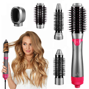 5 in 1 Hair Dryer And Volumizer Hot Air Brush, Negative Ionic Electric Hair Dryer & Curler