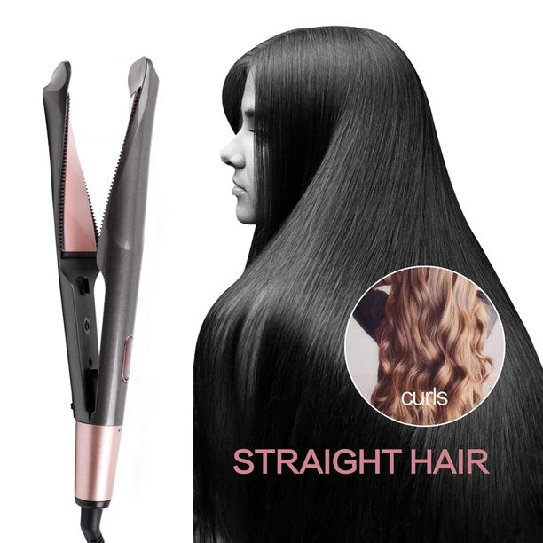 Hair Straightener Curling Iron 2 in 1,Xpreen Tourmaline Ceramic Twisted Flat Iron Beauty Hair Tools,Adjustable Temp, LCD Digital Display