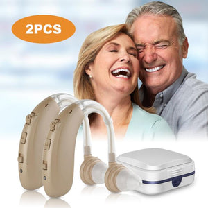 Hearing Aids for Ears, Rechargeable Hearing Amplifier for Ears with Seniors Sound Amplifier and Noise Cancellation, 2 Pcs