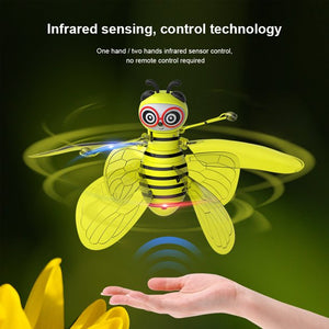 Bee Flying Toy for Kids, Rechargeable Drone Infrared Induction Helicopter with Remote, Boys Girls Christmas Gifts for Indoor and Outdoor