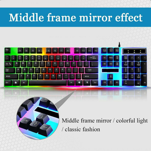 iFanze Gaming Keyboard And Mouse Set Rainbow LED Wired USB Keyboard And Mouse For PC PS3 PS4 Xbox One and 360