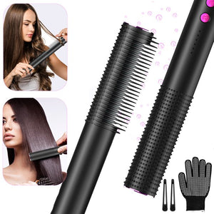 iFanze Hair Straightener Brush,Hair Straightening Brush Hot Curling Iron with Anti-Scald Feature Auto Temperature Lock Auto-Off Function