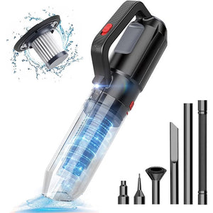Cordless Hand Vacuum Cleaner, Beenate 10000PA Perfect Portable Handheld Vacuum Wet Dry Dustbuster with LED Light for Car Home
