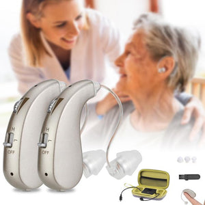 Hearing Amplifier for Ears,2Pcs Rechargeable Hearing Aids For Seniors with Noise Reduction for Mild, Moderate Hearing Loss