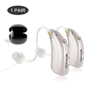 Hearing Aids for Ears, Rechargeable Digital Hearing Amplifier with Charging Case for Seniors, 2 Pcs