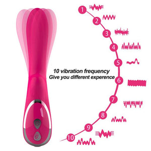 VESSTT Vibrators for Women, Silicone Dildos Magic Wand 10 Modes Clitoris Stimulator G Spot Vagina Massager Adult Sex Toys, Pink