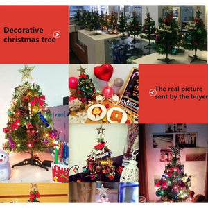 Tabletop Christmas Tree, Artificial Mini Christmas Tree Desktop Christmas Pine Tree with Hanging Ornaments and Stand for Christmas Holiday Decoration