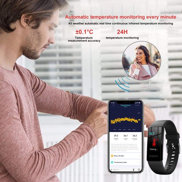 Activity Tracker with Heart Rate Monitor, IP68 Waterproof Smart Watch for Men Women Teens