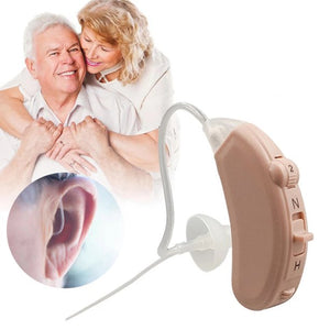 Hearing Aids for Left Ear, Hearing Aids for Seniors Rechargeable Hearing Amplifier with Noise Cancelling for Adults Hearing Loss, Digital Ear Hearing Assist Devices with Volume Control(Fleshcolor)