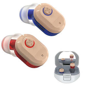 Hearing Aids for Senior, Invisible in Ear Canal Voice Enhancer Device for Sound Hearing Amplifier with Noise Cancelling