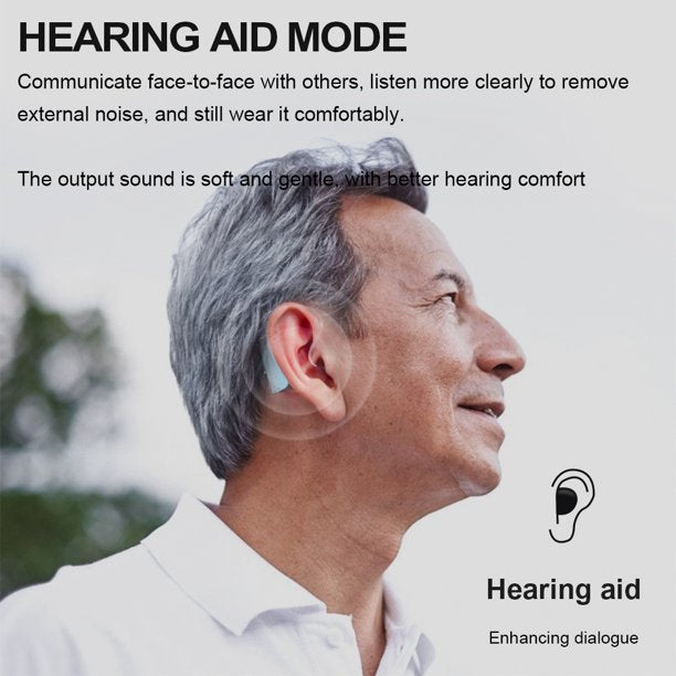 Bluetooth Hearing Aids Doosl Rechargeable Hearing Loss Digital Hearing Amplifier Devices for Seniors with Noise Cancelling, Volume Control
