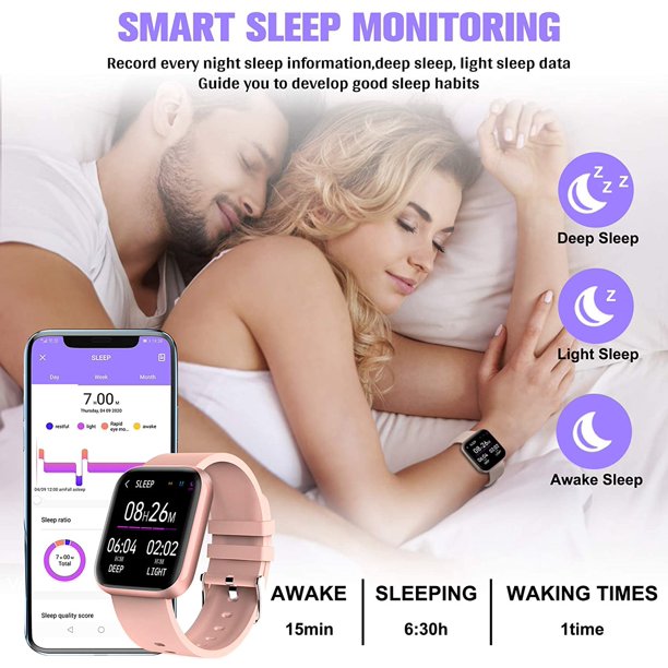 Doosl Smart Watch, Heart Rate Monitor And Sleep Tracker Smart Watch For iPhone, Smart Watch For Android Phones Ios Phones, Compatible Samsung, IP68 Waterproof Smart Watch For Women Men Kids, J45
