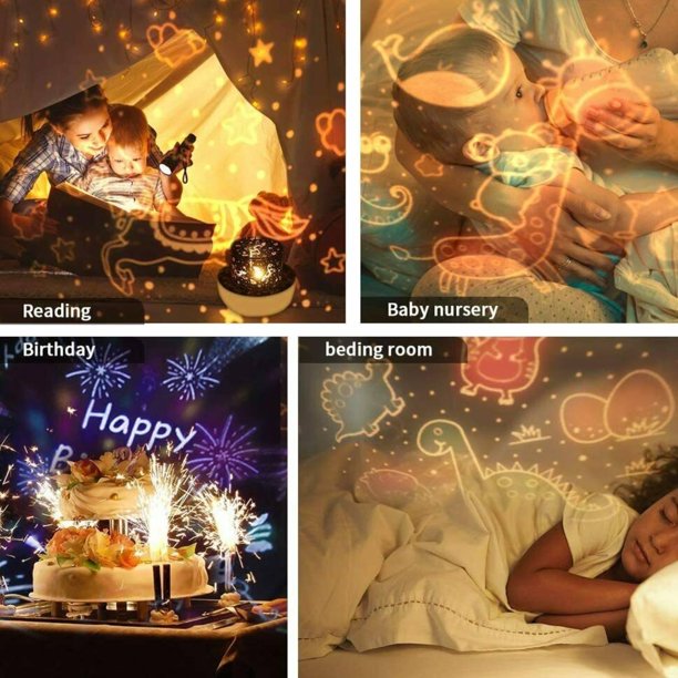 Star Night Light Projector for Kids, 360°Rotating Star Night Light Projector, 3 Light Modes Night Lights for Kids Room, 12 Slides Star Projector Night Light for Kids Night Light, Baby Girl Gifts.