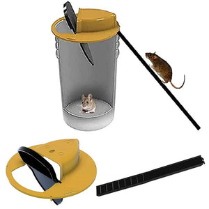 2x Flip N Slide Bucket Lid Mouse Rat Trap Automatic Mouse Trap