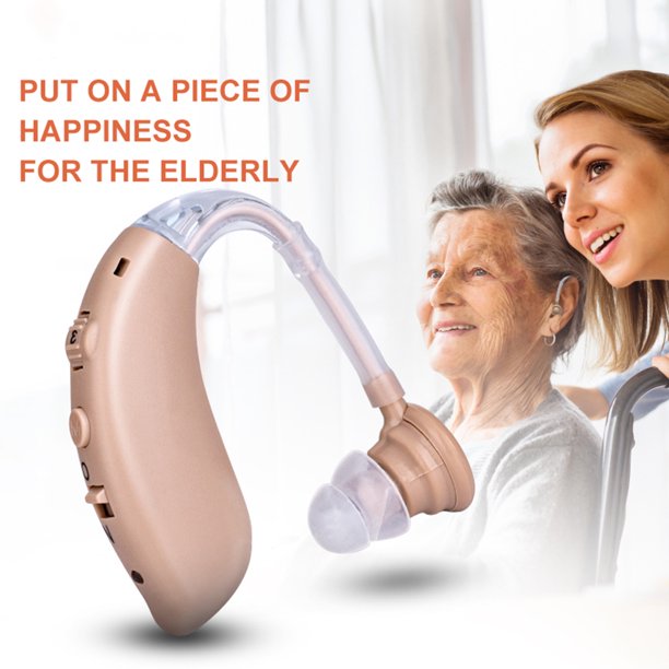Rechargeable Hearing Aids for Seniors, Digital Hearing Ears Amplifiers for Ears Seen On TV, BTE In-Ear Assist Devices, Earing Aids with Ears Noise Consuling for Adults Hearing Loss
