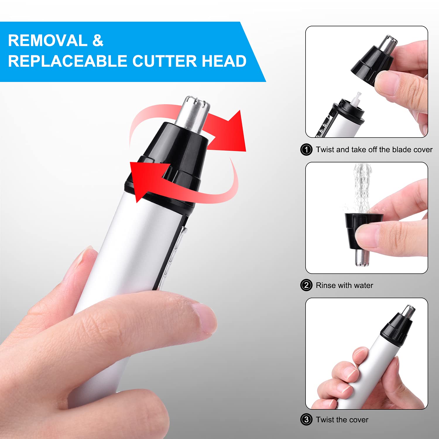 Ear and Nose Hair Trimmer for Men