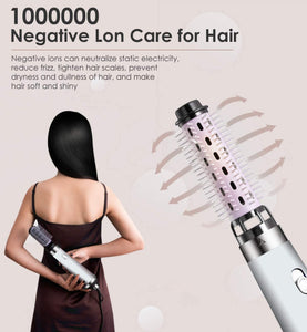 One Step Hair Dryer,Volumizer Hot Air Hair Dryer Brush,Salon Negative  Electric Blow Dryer Rotating Curler and Ion Hair Straightener Brush for  Fast