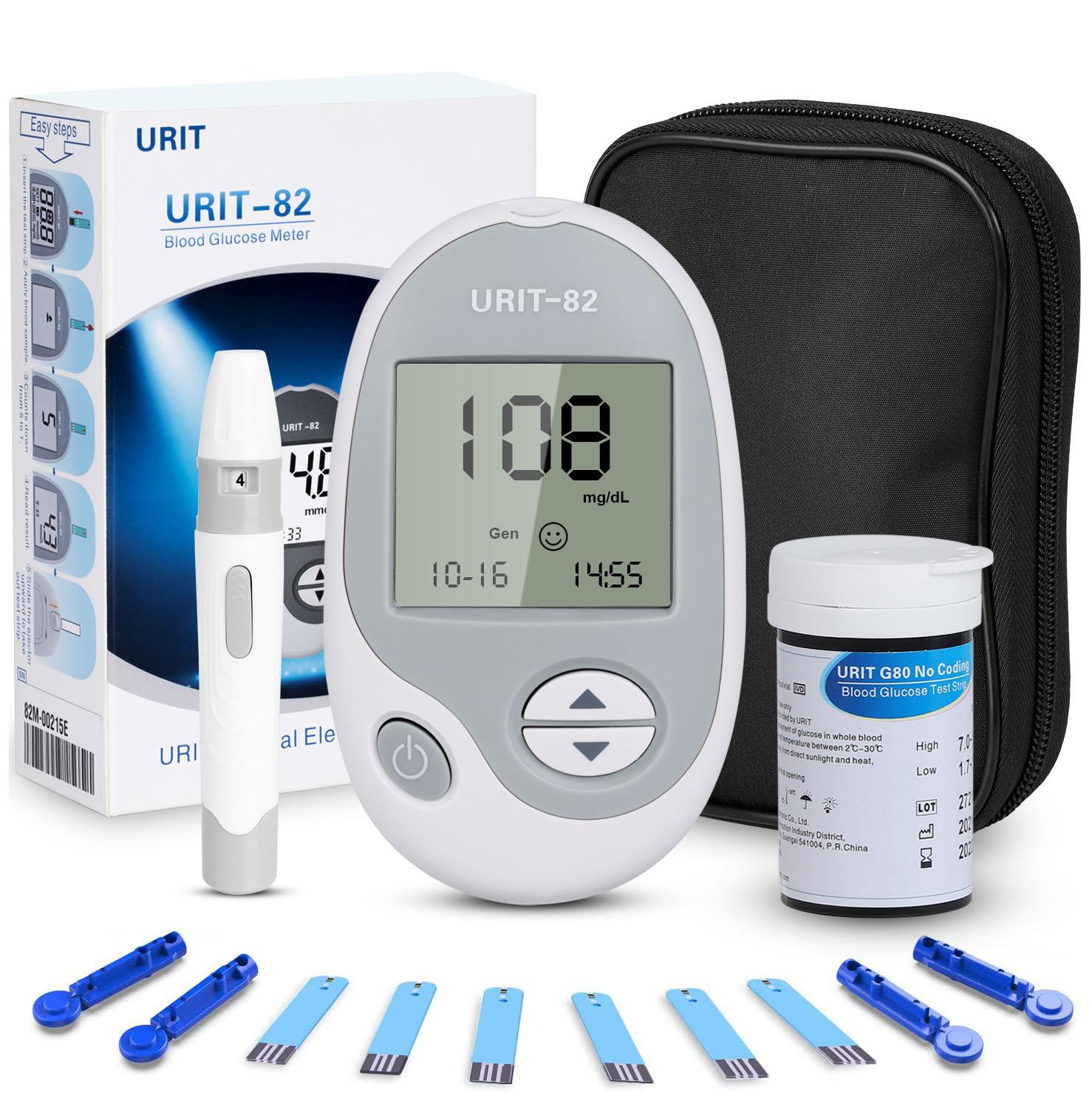 Vinsic Blood Glucose Meter, Blood Sugar Monitor Kit, Diabetes Testing Kit, High-Tech Diabetes Blood Glucose Meter with 50 Test Strips, Lancing Device, No Coding