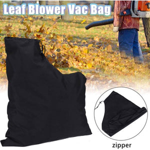 Vinsic Replacement Leaf Blower Vac Bag Storage Bag with Zipper and Adjustable Drawstring, Black, 27 X 22 Inches