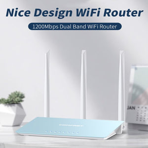 WiFi Router, Dual-Band Wireless Internet Router for Home, 5G, Up to 1.2 Gbps, WR616AC