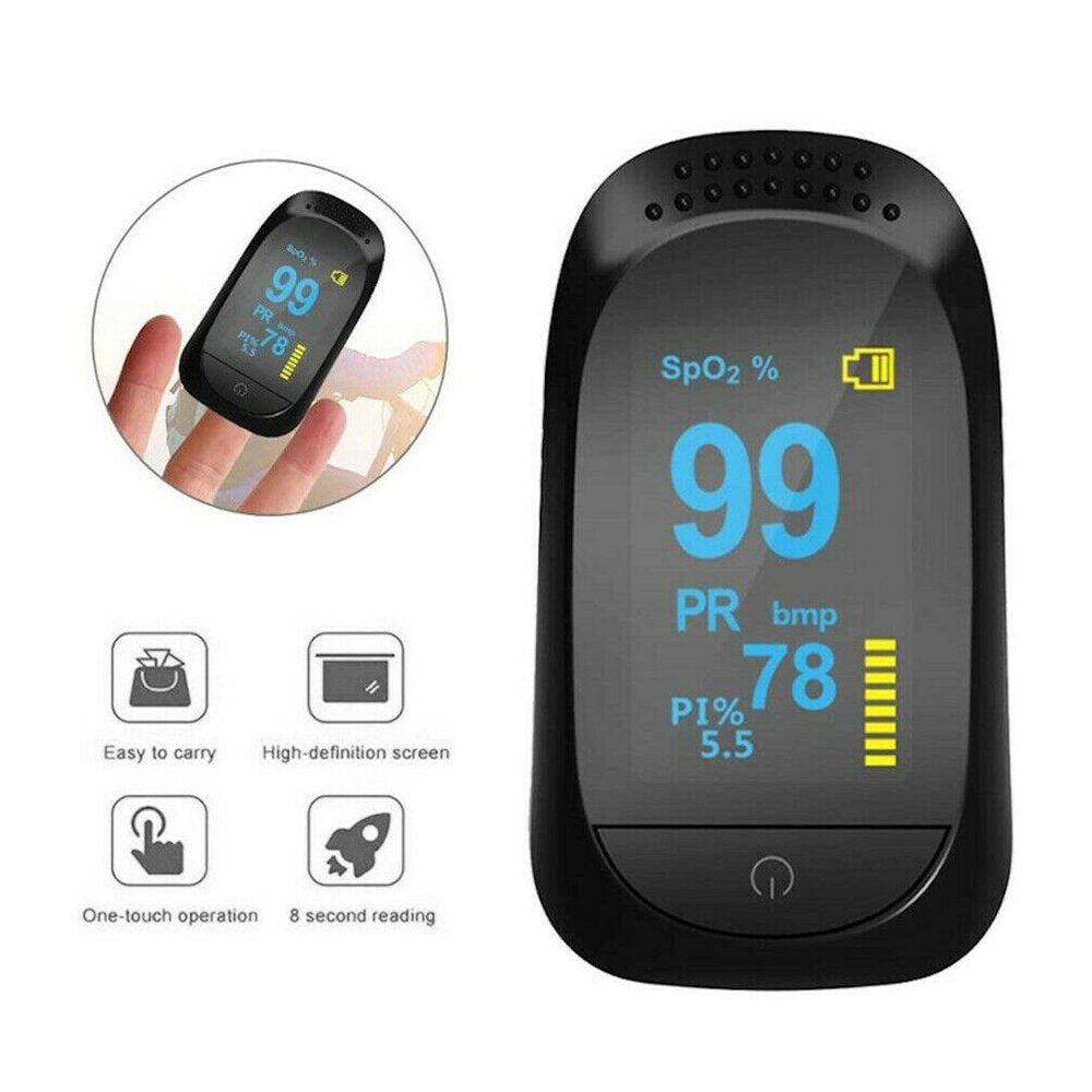 Fingertip Oximeter Blood Oxygen SpO2 Heart Rate Reader Monitor Lightweight Personal Use
