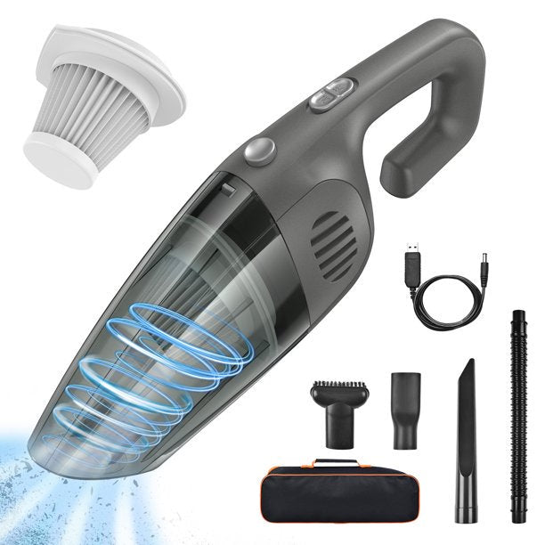ifanze Portable Cordless Handheld Vacuum Cleaner, 7000PA Strong Suction Car Vacuum Cleaner Wet and Dry Hand Vacuum 120 W / 2600 mAh, USB Car Vacuum Fast Charge for Home and Car