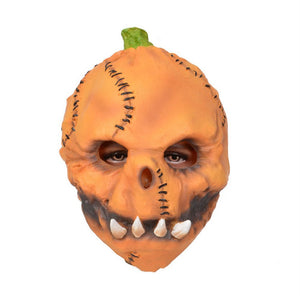 Melliful Scary Pumpkin Halloween Costume Mask, Halloween Props Latex Adult Women Man Cosplay Mask