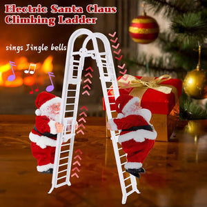 JoRocks Santa Claus Climbing Ladder Singing Jingle Bells Electric Toy Christmas Gift for Kids