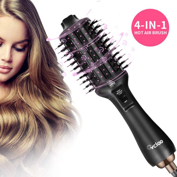 Xpreen Hair Dryer Brush,Hot Air Brush,One-Step Hair Dryer And Volumizer, 4 in 1 Blow Dryer Styler,Negative Ion Ceramic Hot Air Brush Comb for Rotating Straightening Curling