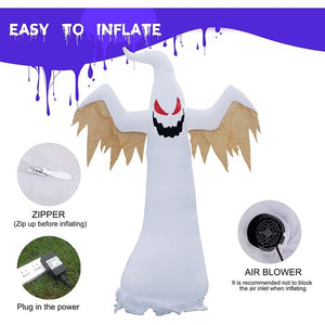Halloween Inflatables Ghost Decorations, Vinmall Build-in LEDs Ghost Decorations, for Outdoor Yard Garden