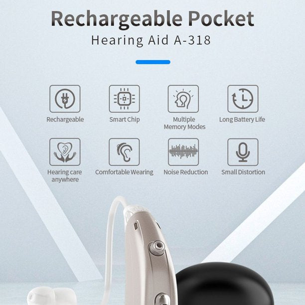 Rechargeable Hearing Aid Amplifier Noise Reduction for Adults Seniors