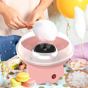 eTopeak Cotton Candy Machine, Gift Choice for Kids, Homemade Cotton Candy Maker for Birthday Family Party Christmas Gift, Mini Candy Floss Machine with 10 Cones and Sugar Scoop (Pink)
