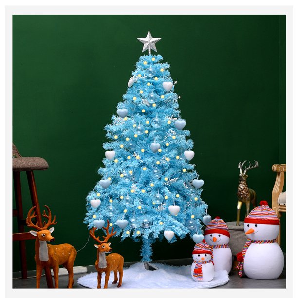 Christmas Tree, Blue, North Valley Spruce, Led Lights , Includes Stand, 6.9 Feet