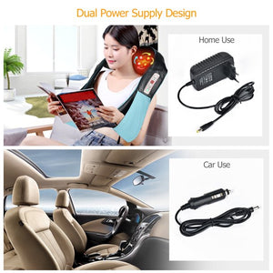 PU Material Electric Shoulder Massager With Heat Kneading Massager Shawl  For Neck Back Shoulder Foot Leg Use At Home Office And Car Use 