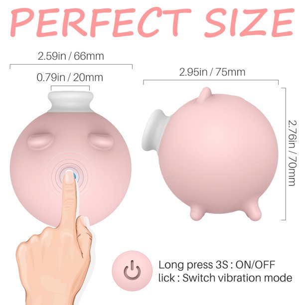 Thrusting Vibrator, G Spot Nipple Clit Stimulator, Breast Massager Adult Sex Toys for Women, Pink