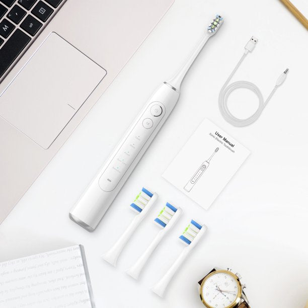 Electric Toothbrush, Ifanze Rechargeable Sonic Whitening Toothbrush With 4 Dupont Brush Heads
