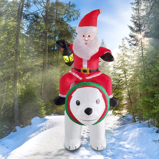 Melliful 6ft Christmas Inflatable for Indoor Outdoor Yard Decoration
