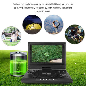 Doosl Portable DVD Player with 8.5" HD Swivel Screen and Remote Control, Support FM Radio, Black