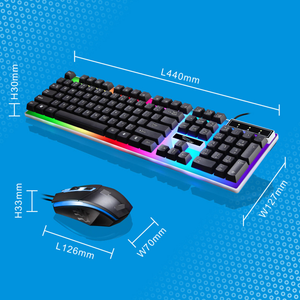 Doosl Gaming Keyboard And Mouse Set Rainbow LED Wired USB Keyboard And Mouse For PC PS3 PS4 Xbox One and 360