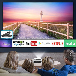 Doosl Projector with 120 Inch Projector Screen, 5G WiFi Projector, Full HD Native 1080P Projector, Compatible with 4K Smartphone TV Stick HDMI VGA USB TF AV, for Home Cinema Outdoor Indoor Movie