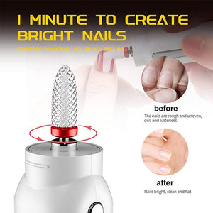 Nail Drill,Electric Nail Drill,Cordless Nail Drill Machine - Rechargeable Portable Nail File Kit with LED Lights, Battery Operated Manicure Cuticle Drill, Acrylic Nail Drill,Removing Gel Nails